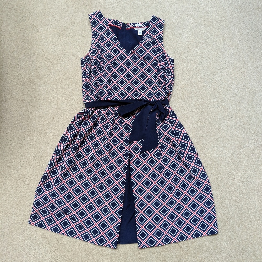 Tommy Hilfigure Geometric A Line Dress Size 6